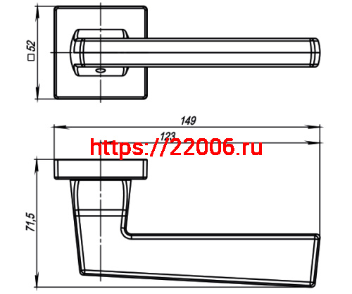 Ручка Armadillo (Армадилло) раздельная K.USQ52.GROOVE (GROOVE USQ5) SN/СР-3 мат.никель/хром фото 3 Ручка Armadillo (Армадилло) раздельная K.USQ52.GROOVE (GROOVE USQ5) SN/СР-3 мат.никель/хром фото 3
