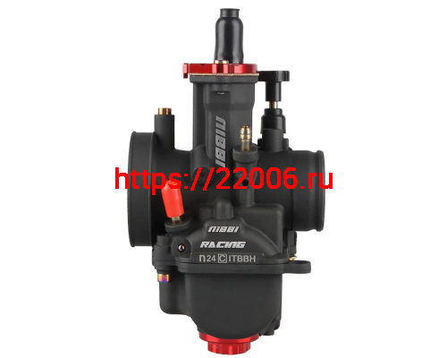 Карбюратор NIBBI Racing PWK24 (YJ), реком.двиг. 50-125 см3 (вход/выход 24 и 50 мм)