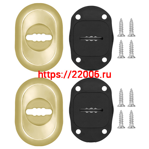 Накладка Fuaro (Фуаро) под сувальдный ключ ESC-13S с автоматическими шторками GP-золото (2шт. в уп.,отгр. по 1 шт) фото 2