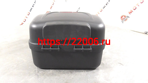 Кофр задний пластик №04 (Альфа) цвет матовый черный С КАТАФОТОМ и СПИНКОЙ (НАБОР) фото 3