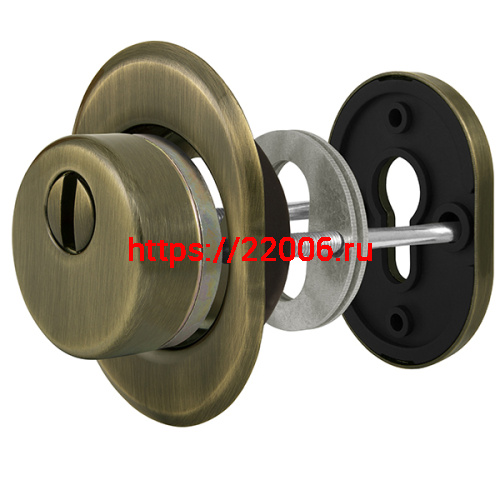 Броненакладка Fuaro (Фуаро) DEF.CRE/OV-set.9726 (DEF 9726) M6x90 врезная с чашкой AB-6 зелёная бронза