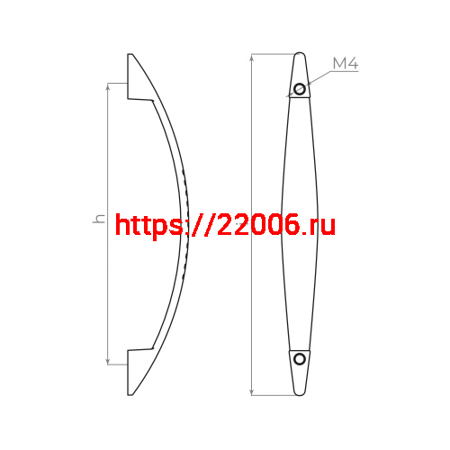 Ручка-скоба Ajax (Аякс) мебельная MB-H-002-128 мм PB золото фото 2 Ручка-скоба Ajax (Аякс) мебельная MB-H-002-128 мм PB золото фото 2