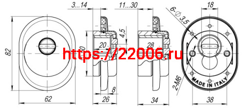 Броненакладка Armadillo (Армадилло) на ЦМ (от вырывания, 25 мм) ET/ATC-Protector 1-25GP-2 Золото box фото 3 Броненакладка Armadillo (Армадилло) на ЦМ (от вырывания, 25 мм) ET/ATC-Protector 1-25GP-2 Золото box фото 3