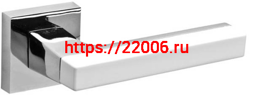 Ручка Fuaro (Фуаро) раздельная K.DM51.FLASH (FLASH DM) CP/WH-19 хром/белый