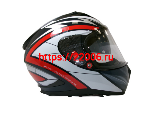 Шлем TVS RACING (Индия) STREET D/V NAVY BLUE RED размер XL, + пинлок в комплекте, очки фото 4