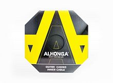 Оплетка тросика перекл.скоростей Alhonga, 4мм, продол.сечение, белая, цена за бухту 50м, 3132580-1