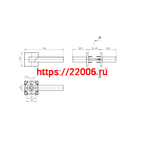 Ручка Fuaro (Фуаро) раздельная K.SL52.FLY (FLY SL) SSC-16 сатинированный хром фото 3 Ручка Fuaro (Фуаро) раздельная K.SL52.FLY (FLY SL) SSC-16 сатинированный хром фото 3