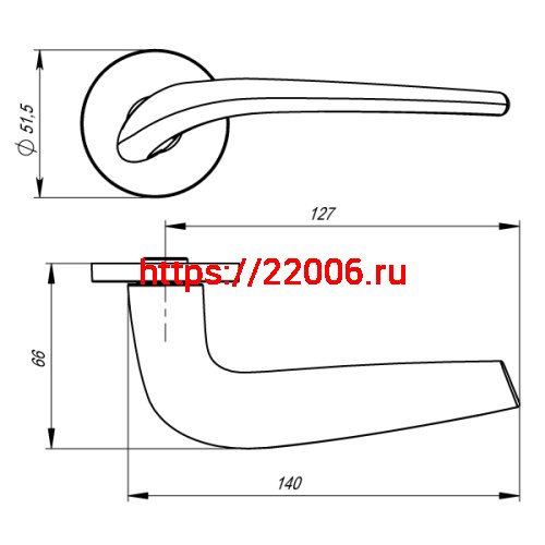 Ручка Armadillo (Армадилло) раздельная R.URS52.TWIN (TWIN URS) AB-7 бронза фото 4