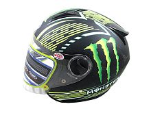 Мотошлем YM-616А черный матовый монстр (L)