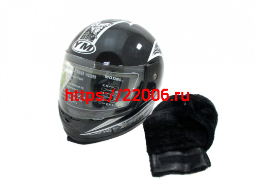 Мотошлем YM-806 черный (S) Мотошлем YM-806 черный (S)