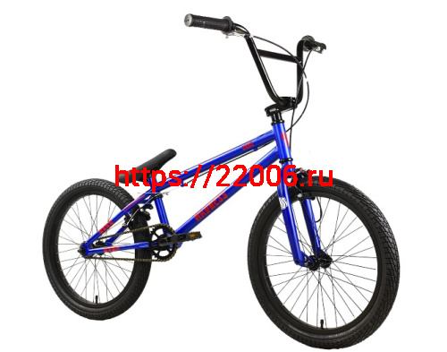 Велосипед 20" Stark'25 Madness BMX 1 (рама ст.,клещ. торм.) ярко-синий/красный/черный Велосипед 20" Stark'25 Madness BMX 1 (рама ст.,клещ. торм.) ярко-синий/красный/черный