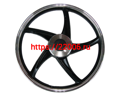Обод 17" передний литой, барабан. тормоз 1,4-17 Альфа, Дельта, Zodiak черный (5 С-луч) №3 фото 2 Обод 17" передний литой, барабан. тормоз 1,4-17 Альфа, Дельта, Zodiak черный (5 С-луч) №3 фото 2