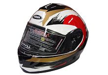 Шлем интеграл YM-831 "YAMAPA" CAT WHITE, BLUE YELLOW, размер  M (прозрачный визор) NEW (6 шт. упак)