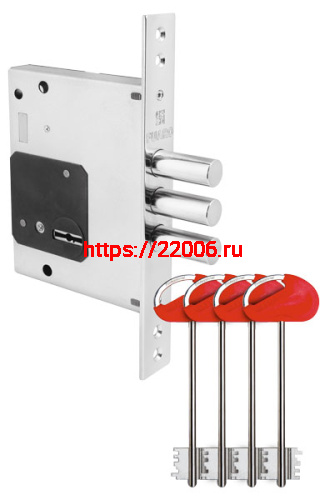 Замок Fuaro (Фуаро) врезной сувальдный MDV25/S-60.00.3R16 4key