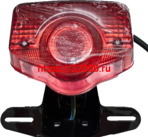 Фонарь задний стоп в сборе мопед Альфа с кронштейном Фонарь задний стоп в сборе мопед Альфа с кронштейном
