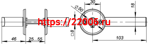 Ручка Fuaro (Фуаро) раздельная R.FIN50.H-0661/HD (H-0661) /подвес CP хром фото 3