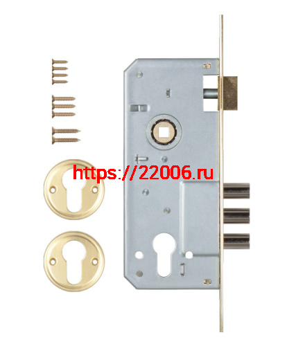 Корпус Kale kilit (Кале килит) врезного замка с защёлкой 152/3MR (45 mm) w/b (латунь) фото 2