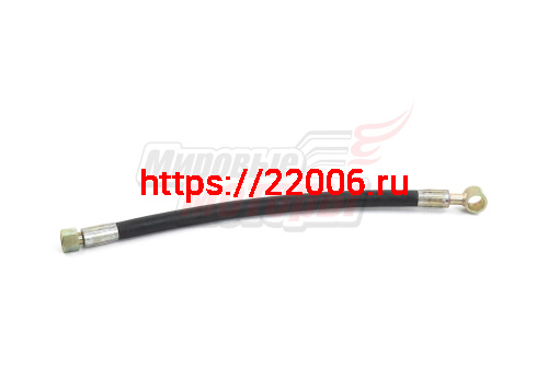 Шланг гидравлики минитрактора кольцо D18-гайка M18, L475 мм Шланг гидравлики минитрактора кольцо D18-гайка M18, L475 мм