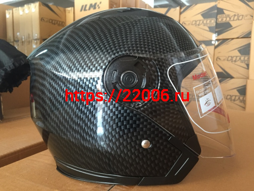 Шлем открытый 3/4 COBRA JK513, серый карбон(1), размеры XL фото 3