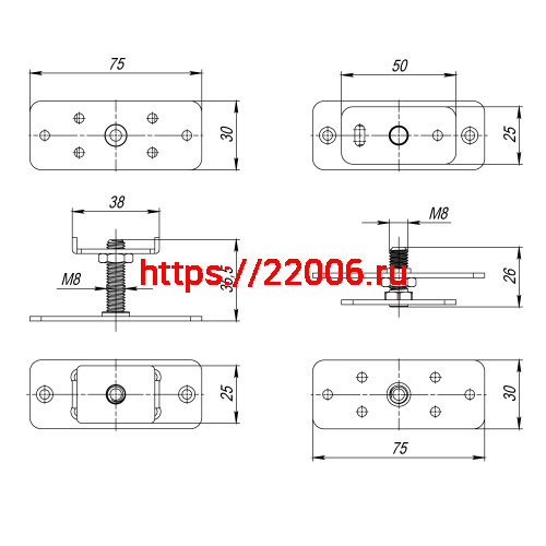 Комплект Armadillo (Армадилло) монтажных пластин SLD.Comfort-PRO/telescope.static door plates фото 3 Комплект Armadillo (Армадилло) монтажных пластин SLD.Comfort-PRO/telescope.static door plates фото 3