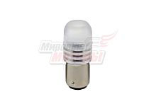 Лампа 12 В BA15D, 1 светодиод повышенной мощности 1W c линзой, белая