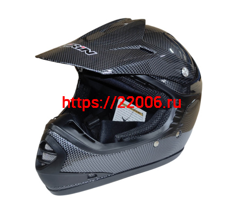 Шлем кроссовый KIRIN QL-B07, карбон, синий, размер L Шлем кроссовый KIRIN QL-B07, карбон, синий, размер L