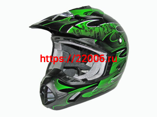 Мотошлем THH TX-12 №3 black/ green (M) Мотошлем THH TX-12 №3 black/ green (M)