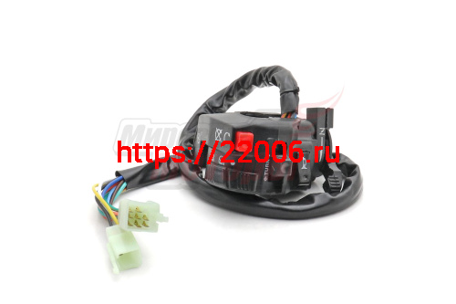 Переключатель руля левый ATV с корректором газа (4+8 контактов, разъем 4pin+9pin папа) TRAM Переключатель руля левый ATV с корректором газа (4+8 контактов, разъем 4pin+9pin папа) TRAM