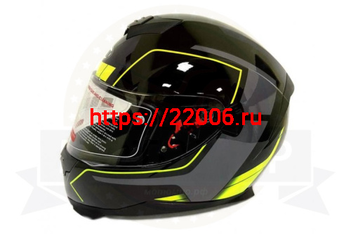 Шлем интеграл COBRA JK318, черный/зеленый(1), черный/красный(5), с очками, размеры M фото 4