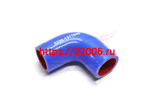 Патрубок расширит. бачка КАМАЗ, силикон.,синий,армир. L150мм,d31мм. (HH030)