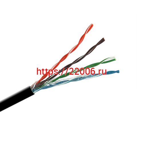 Кабель DIVISAT UTP 4PR 24AWG Cu CAT 5e, OUTDOOR (0.46) 305м Кабель DIVISAT UTP 4PR 24AWG Cu CAT 5e, OUTDOOR (0.46) 305м