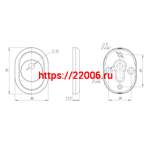 Накладка Fuaro (Фуаро) на шток цилиндра ESC.O/CRE/OV.14 (ESC-14-O) CP хром (2шт. в уп.,отгр. по 1 шт) фото 2 Накладка Fuaro (Фуаро) на шток цилиндра ESC.O/CRE/OV.14 (ESC-14-O) CP хром (2шт. в уп.,отгр. по 1 шт) фото 2