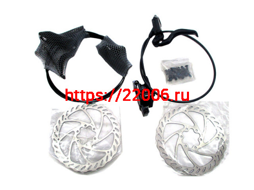 Набор гидравлического диского тормоза Alhonga HJ-0D04(перед.+задн.)два диска 160мм, черный 3122614-2 Набор гидравлического диского тормоза Alhonga HJ-0D04(перед.+задн.)два диска 160мм, черный 3122614-2