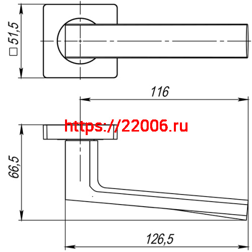 Ручка Ajax (Аякс) раздельная K.JK51.ERGO (ERGO JK) CP-8 хром фото 3