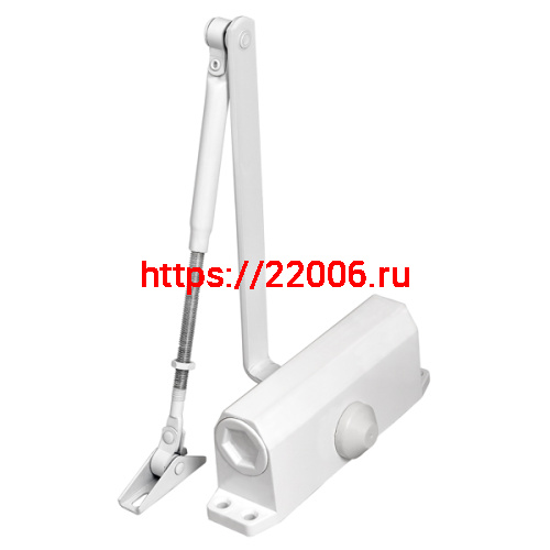 Доводчик Ajax (Аякс) дверной DCTR50-100 (TDR-100) 50-100кг WH белый