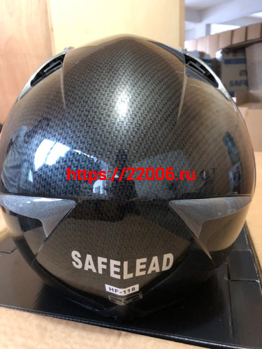 Шлем модуляр "Safelead" HF-118 (поднимается подбородок) NEW карбон (Y03), белый размер XL фото 3
