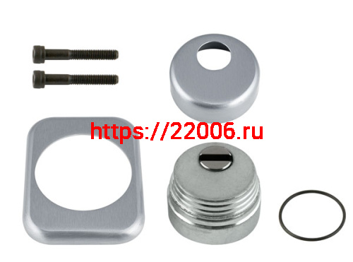 Броненакладка Armadillo (Армадилло) на ЦМ квадрат (от вырывания, 25 мм) ET/ATC-Protector 1-25(SQ) SC-14 Матовый хром фото 2