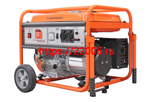 Генератор бенз. "COVENANT"  GG6500 (5,0/5,5кВт, LT188F, 13л.с., бак 25л, 82кг, руч. старт, МЕДЬ) фото 2