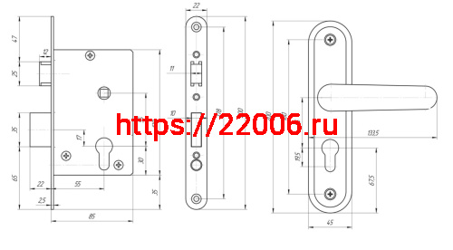 Замок Absolyute (Абсолют) врезной цилиндровый с защёлкой в комплекте с ручкой ЗВ4.2-08 (медь антик), 4 кл. фото 2 Замок Absolyute (Абсолют) врезной цилиндровый с защёлкой в комплекте с ручкой ЗВ4.2-08 (медь антик), 4 кл. фото 2