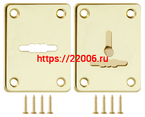 Декоративная Fuaro (Фуаро) накладка ESC081/082-GP-2 (ЗОЛОТО) на сув. замок сталь (1пара)