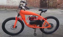 Велосипед 26" фэтбайк с веломотором LIFAN (4х тактный), LIFAN 152F-3 Велосипед 26" фэтбайк с веломотором LIFAN (4х тактный), LIFAN 152F-3