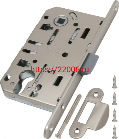 Корпус замка AGB (АГБ) под цил. MEDIANA EVOLUTION B01103.50.34.567 с отв. планкой B01000.13 (мат хром) фото 3 Корпус замка AGB (АГБ) под цил. MEDIANA EVOLUTION B01103.50.34.567 с отв. планкой B01000.13 (мат хром) фото 3