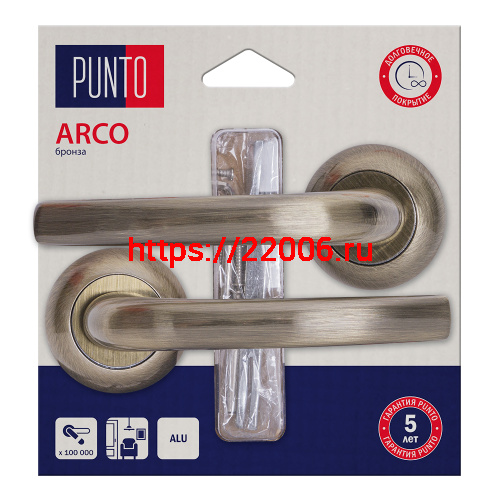 Ручка Punto (Пунто) раздельная LM/A R.TL54.ARCO/HD ABG-6 бронза Ручка Punto (Пунто) раздельная LM/A R.TL54.ARCO/HD ABG-6 бронза