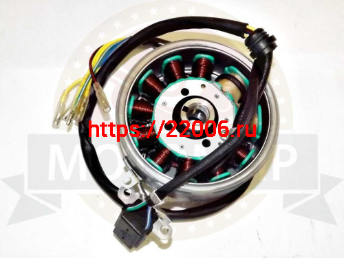 Зажигание 157FMI в сборе с маховиком (9+2 катушки) Симплер, Хантер250, CrossFire Зажигание 157FMI в сборе с маховиком (9+2 катушки) Симплер, Хантер250, CrossFire