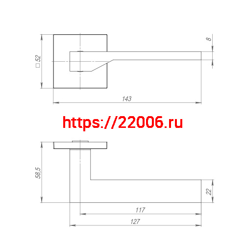 Ручка Ajax (Аякс) раздельная K.JS51.CLEVER SSC-16 сатинированный хром фото 3 Ручка Ajax (Аякс) раздельная K.JS51.CLEVER SSC-16 сатинированный хром фото 3