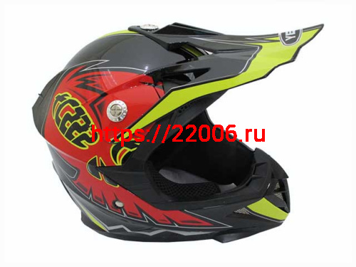 Мотошлем YM-211 KIDS черно-желтый/scull (M) Мотошлем YM-211 KIDS черно-желтый/scull (M)