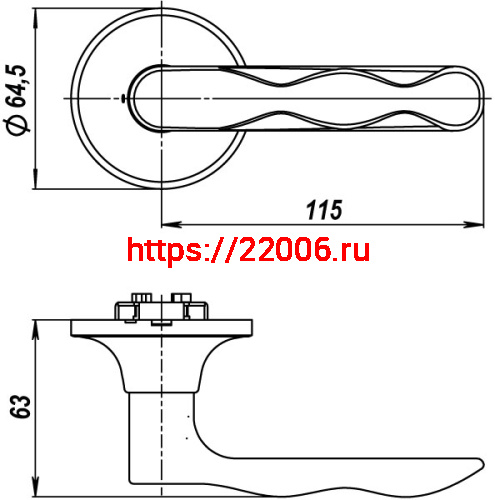 Ручка Fuaro (Фуаро) защелка DK624/BL PB-BK (624/BL PB-B) (фик.) золото фото 2 Ручка Fuaro (Фуаро) защелка DK624/BL PB-BK (624/BL PB-B) (фик.) золото фото 2