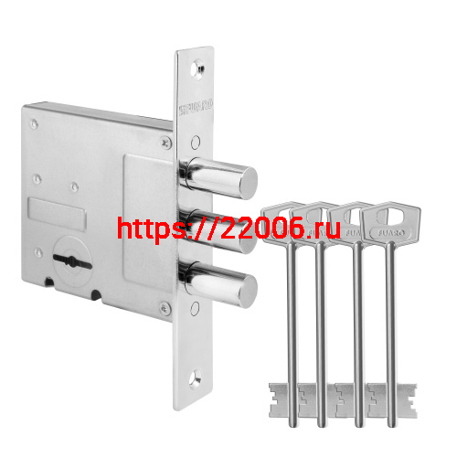 Замок Fuaro (Фуаро) врезной сувальдный MDV812/S-60.00.3R14 4key