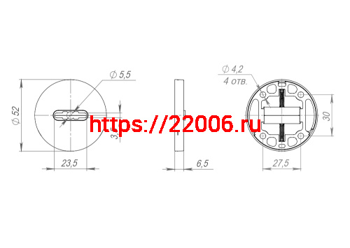 Накладка Fuaro (Фуаро) на сувальдный замок ESC.S-auto.RLR/R.486 CP-8 хром (1шт.) фото 3