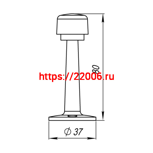 Упор Punto (Пунто) дверной настенный DFIX/W80 (DS PW-80) GP-5 золото фото 3 Упор Punto (Пунто) дверной настенный DFIX/W80 (DS PW-80) GP-5 золото фото 3